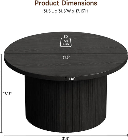 Modus Living Tambour Modern Fluted Coffee Table