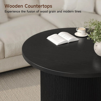 Modus Living Tambour Modern Fluted Coffee Table