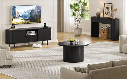 Modus Living Tambour Modern Fluted Coffee Table