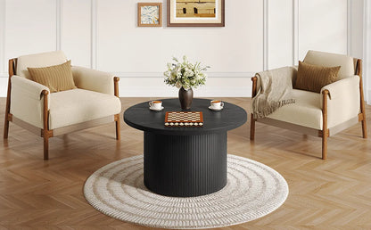 Modus Living Tambour Modern Fluted Coffee Table